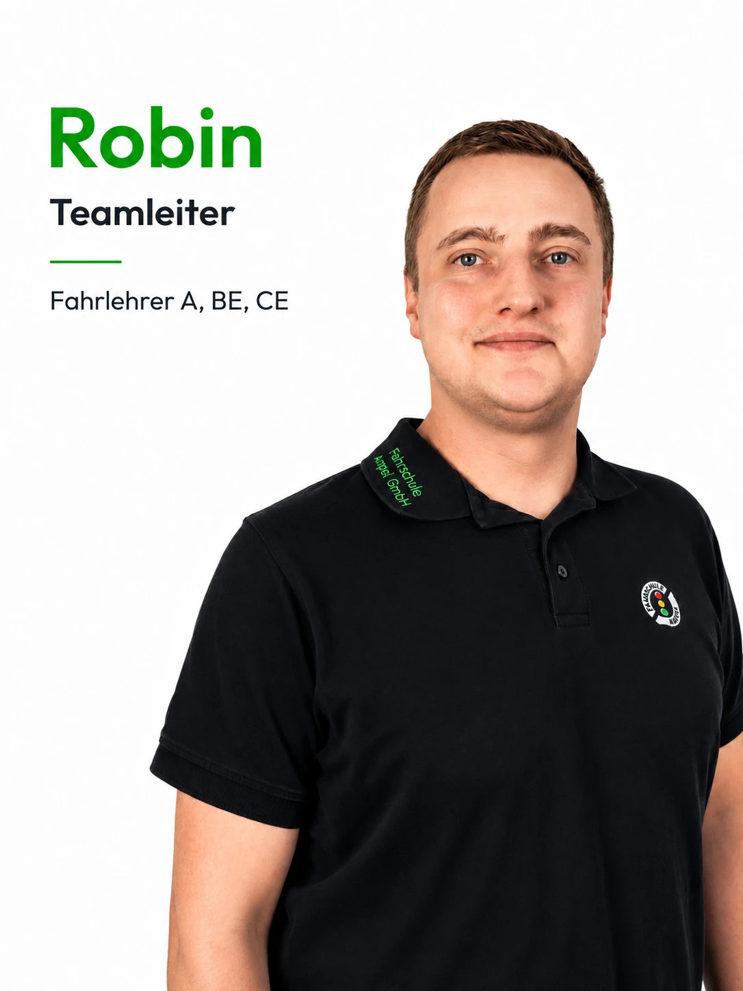 Porträt von Robin – Teamleiter – Fahrlehrer A, BE, CE