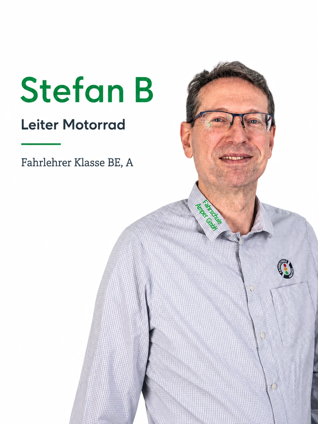 Porträt von Stefan B. – Leiter Motorrad – Fahrlehrer BE, A